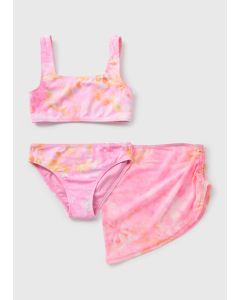 Girls 3 Piece Tie Dye Swim Set