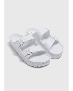 Chunky Double Buckle Sandals