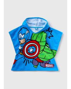 Mini Marvel Kids Poncho-Blue-One Size