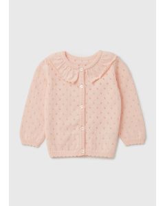 Baby Pearl Lace Trim Cardigan (Newborn-23mths)