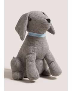 Herringbone Dog Doorstop-Grey-One Size