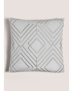 3D Diamond Embroidery Cushion (43cm x 43cm)-Grey