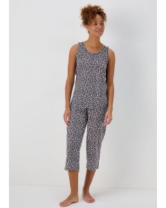 Heart Print Capri Pyjamas