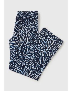 Navy Blue Pattern Pants