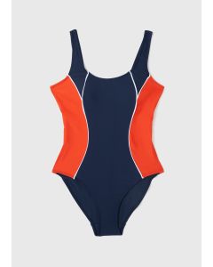 Souluxe Navy Piped Swimsuit