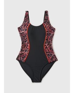 Souluxe Black Petal Print Swimsuit