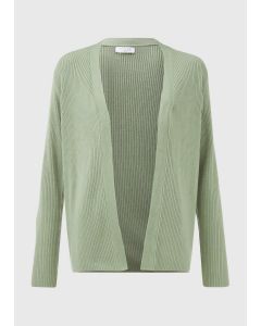 Khaki Soft Touch Ribbed Cardigan