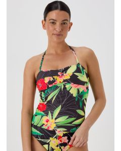 Multicoloured Floral Print Tankini