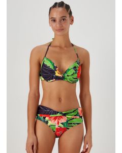 Multicoloured Print Tie Waist Bikini Bottoms