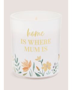 White Mum Candle (8cm x 8cm x 8cm)-White