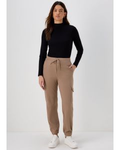 Beige Cargo Ponte Trousers