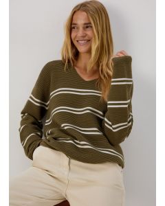  Rib Ottoman Stripe Jumper