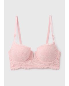 V Wire Lace Bra