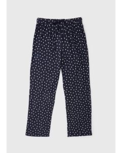  Mono Heart Print Pyjama Bottoms