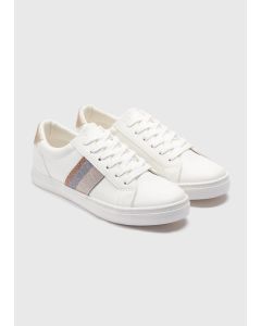 White Lace Up Trainers