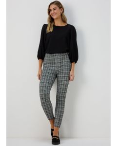 Check Textured Trousers