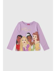 Girls Lilac Princess Long Sleeve T-Shirt