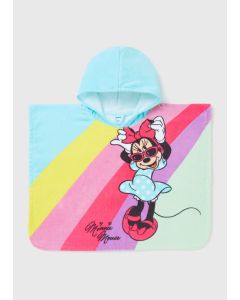 Disney Girls Minnie Mouse Poncho-Pink-One Size