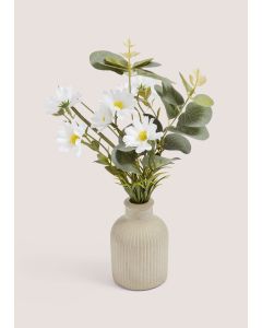 Vase with Daisies-Grey-One Size