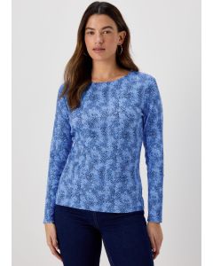 Blue Long Sleeve T-Shirt-top