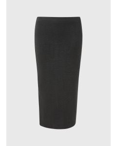 Charcoal Soft Touch Midi Skirt