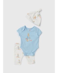 Baby Peter Rabbit 3 Piece Bodysuit Leggings & Hat Set