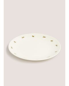  Bee Daisy Plate (20cm)-White