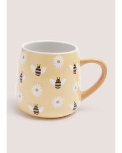  Bee Daisy Mug (9cm x 7.5cm)-Yellow