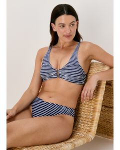 Apex Stripe Textured Bikini Top