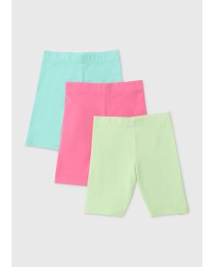 Girls 3 Pack Cycling Shorts