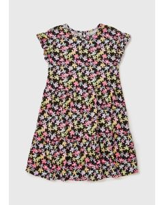 Girls Multicoloured Floral Viscose Dress