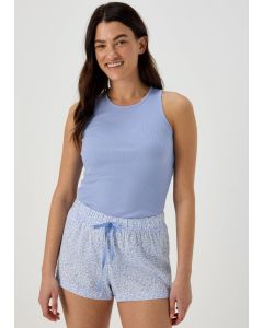 Ribbed Viscose Shorts Set