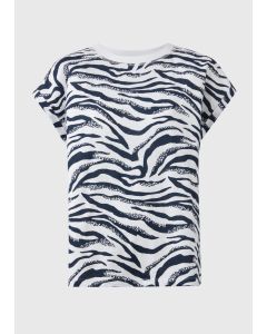 Zebra Print Relaxed T-Shirt