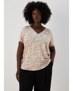 Animal Print Linen T-Shirt