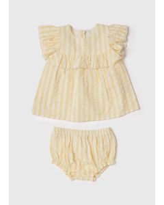 Baby Lemon Stripe Top & Knickers Set