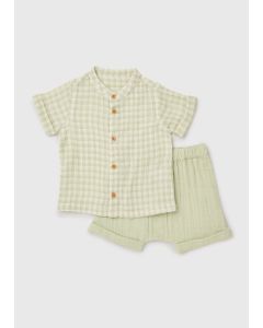 Baby Gdad Neck Shorts Set