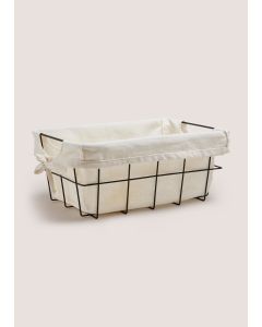 Wired Storage Basket Cream-Black-One Size