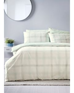 Pc Blue Check Duvet Set S