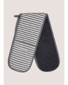 Kitchen Co Stripy Oven Gloves-Grey-One Size