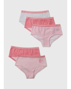 Girls 5 Pack Hipsters Knickers