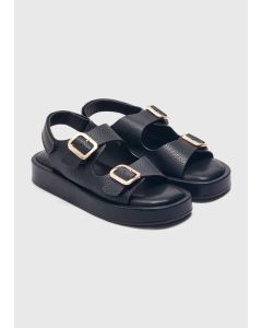 Double Buckle Chunky Sandals