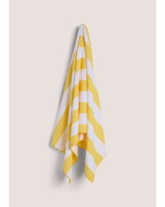 Stripe Microfibre Cloth (70cm x 140cm)-Yellow