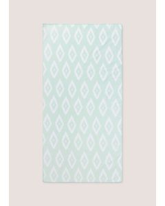 Geo Print Microfibre Beach Towel (70cm x 140cm)-Green