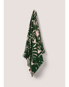 Palm Stripe Beach Towel (70cm x 140cm)-Green