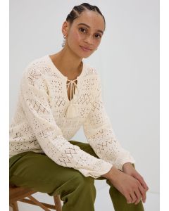 Tie Front Stitch Jumper