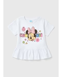 Disney Girls Minnie Floral Peplum T-Shirt