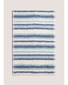 Ice Stripe Chenille Bath Mat (40x25cm)-Multi