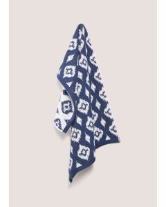 Patterned Hand Towel-Blue-Hand Towel