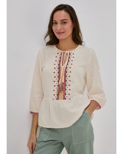 Papaya Embroide Blouse Top