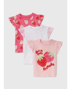 Girls 3 Pack Fruit Salad T-Shirts